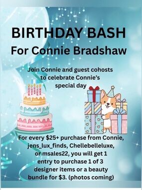 Birthday Bash Party Poster - Blue